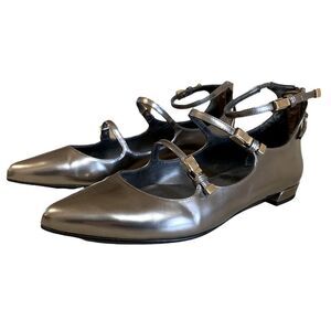 Stuart Weitzman Metallic Flats Size: EU 37.5